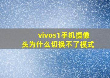 vivos1手机摄像头为什么切换不了模式