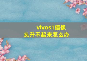 vivos1摄像头升不起来怎么办