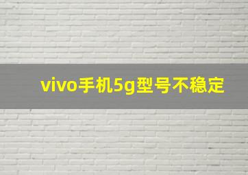 vivo手机5g型号不稳定