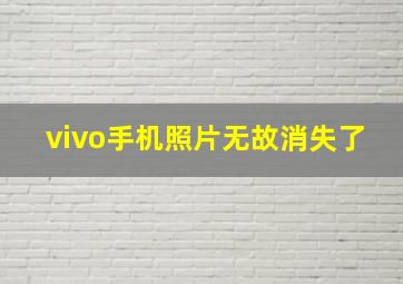 vivo手机照片无故消失了