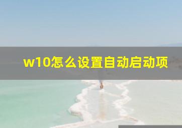 w10怎么设置自动启动项