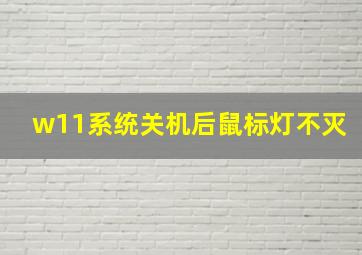 w11系统关机后鼠标灯不灭