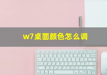 w7桌面颜色怎么调