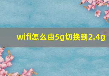 wifi怎么由5g切换到2.4g