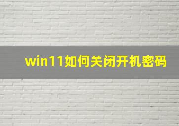 win11如何关闭开机密码