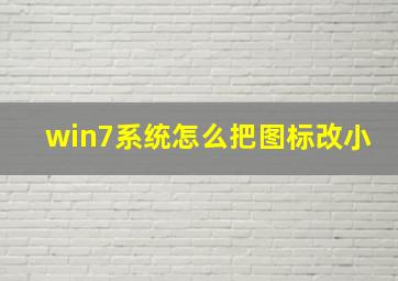 win7系统怎么把图标改小