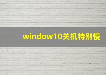 window10关机特别慢