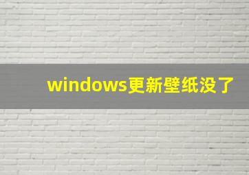 windows更新壁纸没了