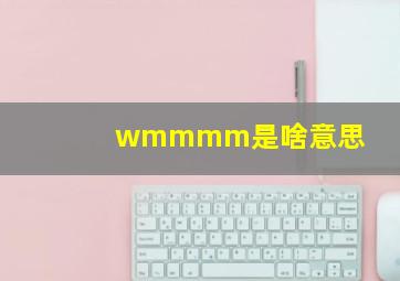 wmmmm是啥意思