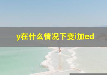 y在什么情况下变i加ed