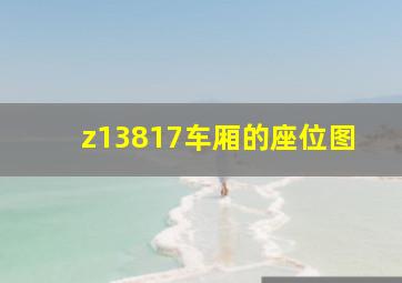 z13817车厢的座位图