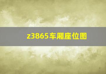 z3865车厢座位图