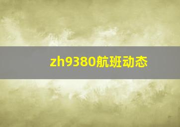 zh9380航班动态