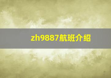 zh9887航班介绍