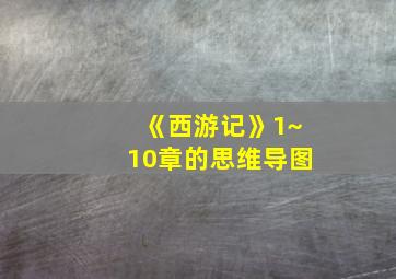 《西游记》1~10章的思维导图