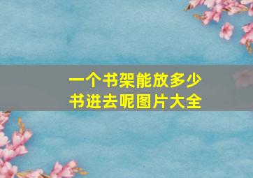 一个书架能放多少书进去呢图片大全