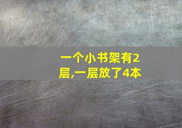 一个小书架有2层,一层放了4本