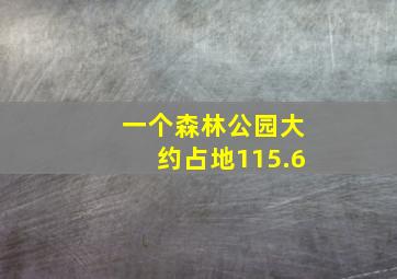 一个森林公园大约占地115.6