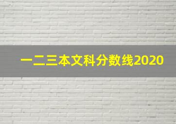 一二三本文科分数线2020