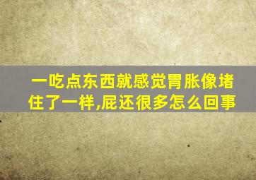 一吃点东西就感觉胃胀像堵住了一样,屁还很多怎么回事