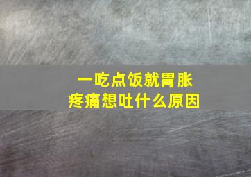 一吃点饭就胃胀疼痛想吐什么原因