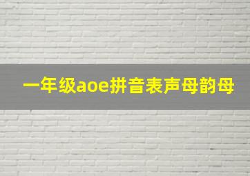 一年级aoe拼音表声母韵母