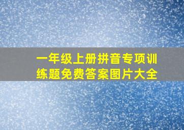 一年级上册拼音专项训练题免费答案图片大全