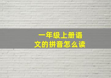 一年级上册语文的拼音怎么读