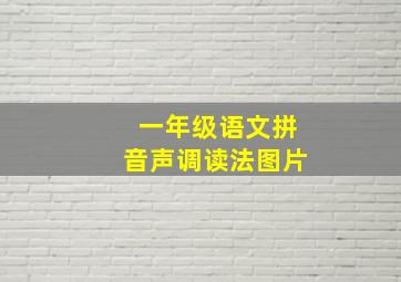 一年级语文拼音声调读法图片