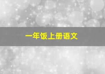 一年饭上册语文