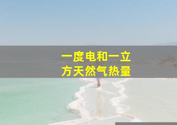 一度电和一立方天然气热量