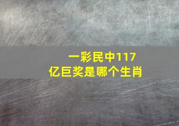 一彩民中117亿巨奖是哪个生肖