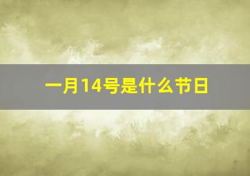 一月14号是什么节日