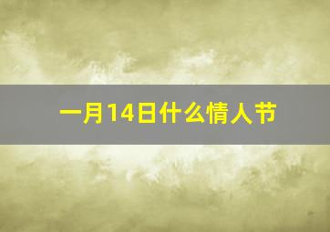 一月14日什么情人节