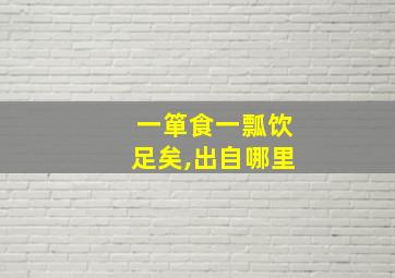 一箪食一瓢饮足矣,出自哪里