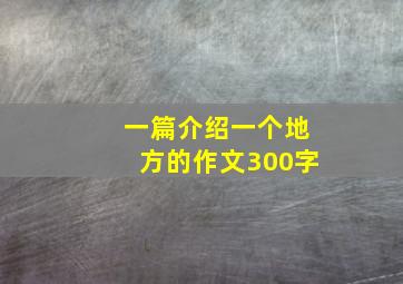 一篇介绍一个地方的作文300字