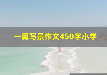 一篇写景作文450字小学