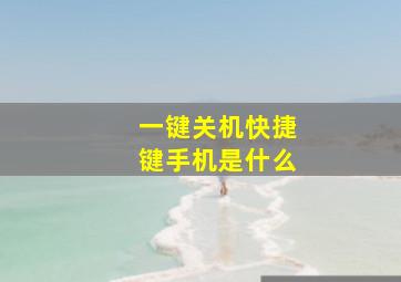 一键关机快捷键手机是什么