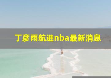 丁彦雨航进nba最新消息