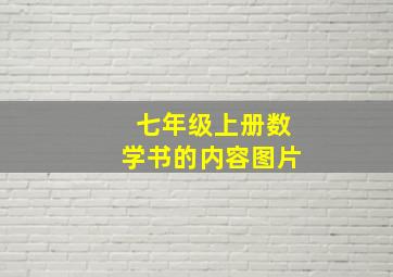 七年级上册数学书的内容图片