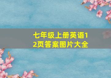 七年级上册英语12页答案图片大全