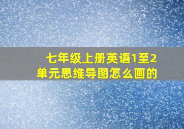 七年级上册英语1至2单元思维导图怎么画的