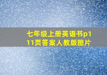 七年级上册英语书p111页答案人教版图片