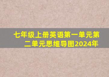 七年级上册英语第一单元第二单元思维导图2024年