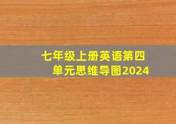 七年级上册英语第四单元思维导图2024