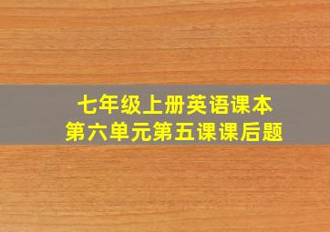 七年级上册英语课本第六单元第五课课后题