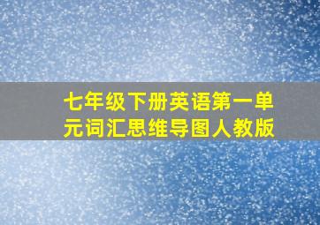 七年级下册英语第一单元词汇思维导图人教版