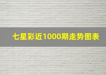 七星彩近1000期走势图表