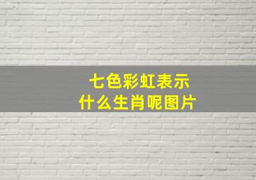 七色彩虹表示什么生肖呢图片