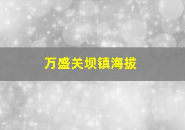 万盛关坝镇海拔